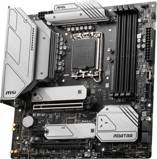 MSI MAG B660M Mortar MAX WiFi DDR4 Gaming Motherboard (mATX, 12th/13th Gen Intel Core, LGA 1700 Socket, DDR4, PCIe 4, 2.5G LAN, M.2 Slots, Wi-Fi 6E) (Renewed) - Image 3