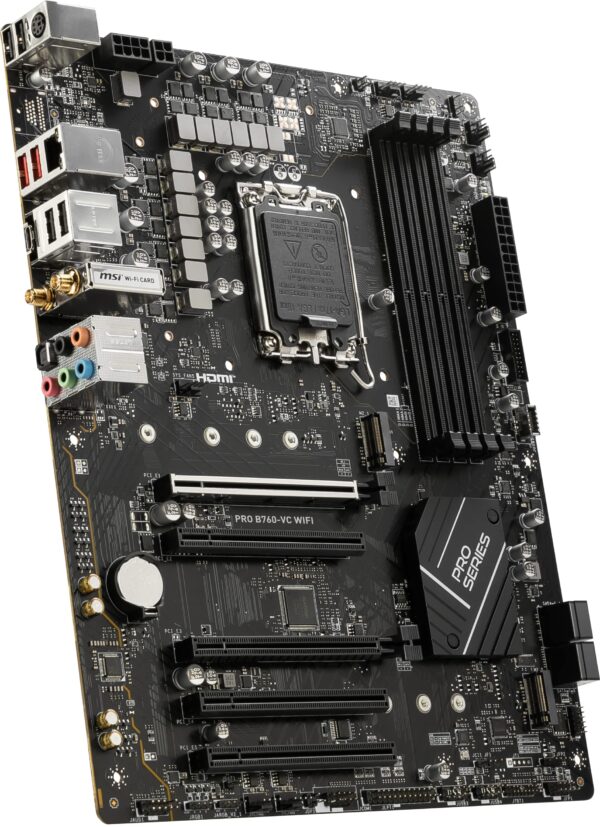 MSI PRO B760-VC WiFi ProSeries Motherboard (Supports 12th/13th Gen Intel Processors, LGA 1700, DDR5, PCIe 4.0, M.2, 2.5Gbps LAN, USB 3.2 Gen2, Wi-Fi 5, ATX) (Renewed) - Image 4
