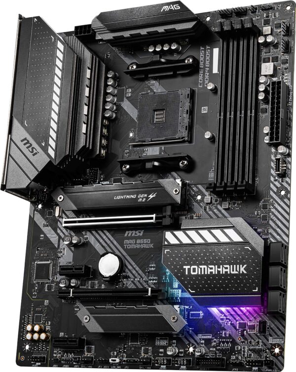 MSI MAG B550 Tomahawk Gaming Motherboard (AMD AM4, DDR4, PCIe 4.0, SATA (Renewed) - Image 2