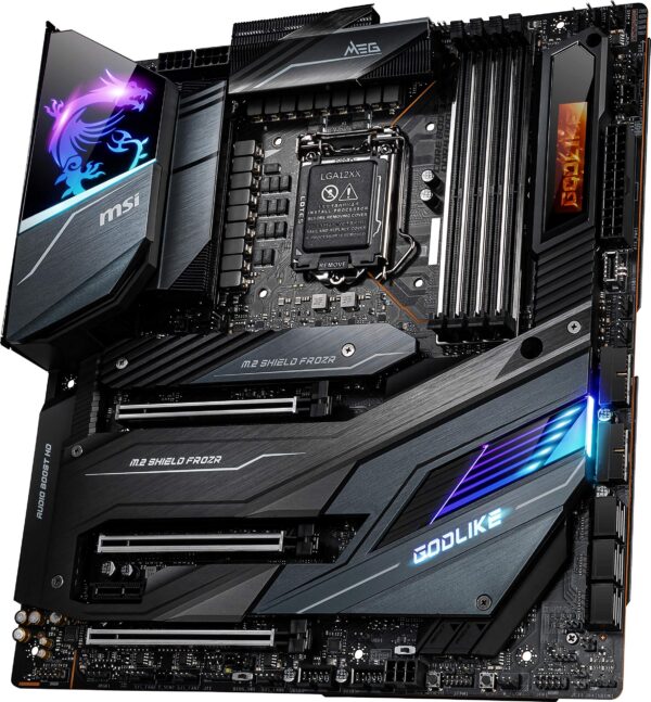 MSI MEG Z490 GODLIKE Gaming Motherboard (E-ATX, 10th Gen Intel Core, LGA 1200 Socket, DDR4, SLI/CF, Triple M.2 Slots, Thunderbolt 3 Type-C, Wi-Fi 6, Mystic Light RGB) (Renewed) - Image 8