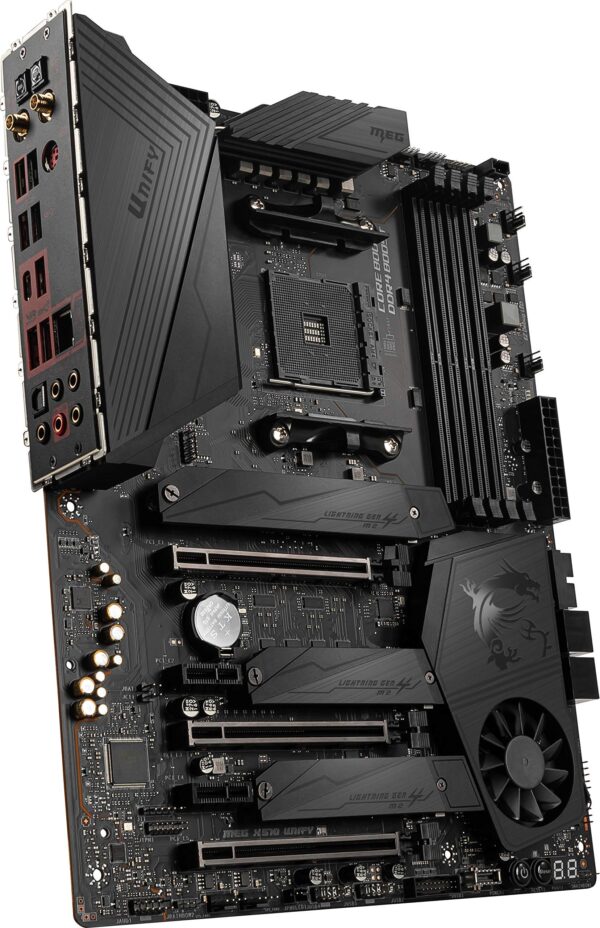 MSI Meg X570 Unify Motherboard (AMD AM4, DDR4, PCIe 4.0, SATA 6GB/s, M.2, USB 3.2 Gen 2, Ax Wi-Fi 6, Bluetooth 5, ATX) (Renewed) - Image 3