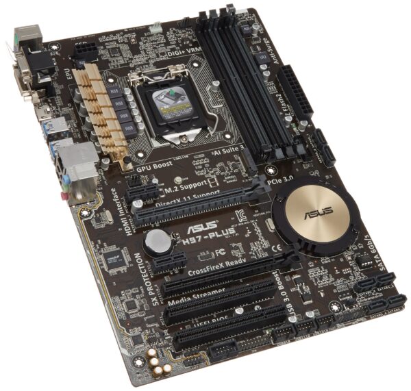 Asus H97-PLUS HDMI, SATA 6Gb/s, USB 3.0 ATX DDR3 1600, LGA 1150 Motherboards (Renewed)