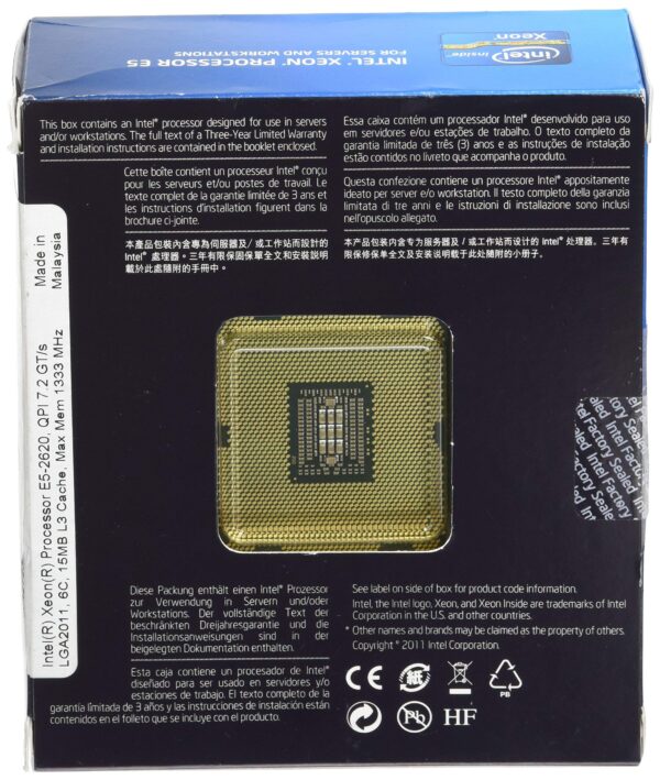 Intel Xeon 6C E5 2620 2.0 GHz 6 LGA 2011 Processor BX80621E52620 (Renewed) - Image 2