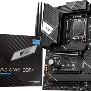MSI PRO Z790-A WiFi DDR4 ProSeries Motherboard (Supports 12th/13th Gen Intel Processors, LGA 1700, DDR4, PCIe 5.0, M.2, 2.5Gbps LAN, USB 3.2 Gen2, Wi-Fi 6E, ATX) (Renewed)