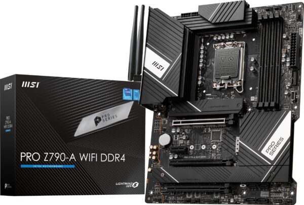 MSI PRO Z790-A WiFi DDR4 ProSeries Motherboard (Supports 12th/13th Gen Intel Processors, LGA 1700, DDR4, PCIe 5.0, M.2, 2.5Gbps LAN, USB 3.2 Gen2, Wi-Fi 6E, ATX) (Renewed)