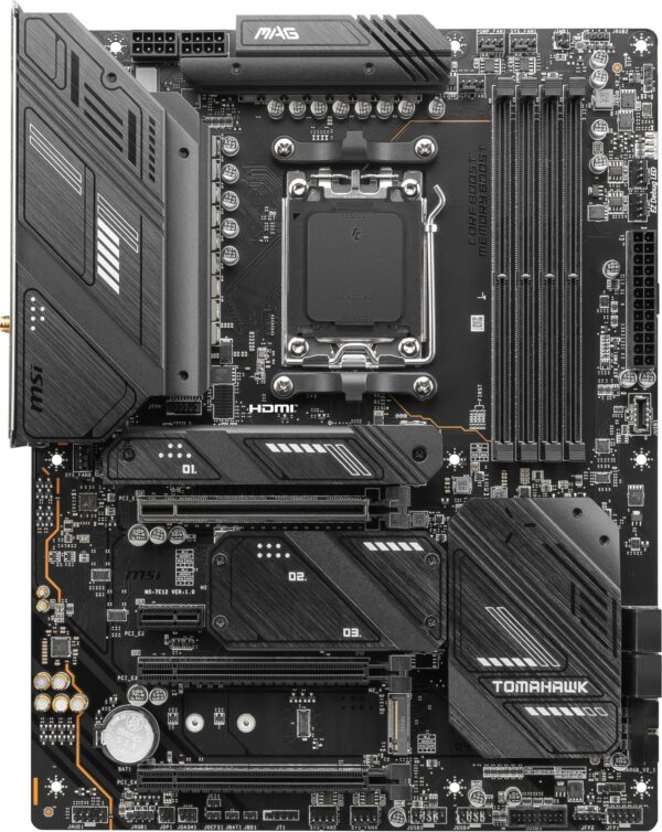 MSI MAG X670E Tomahawk WiFi Gaming Motherboard (AMD AM5, DDR5, PCIe 5.0, SATA 6Gb/s, M.2, USB 3.2 Gen 2, Wi-Fi 6E, 2.5Gbps LAN, HDMI/DP, ATX) (Renewed) - Image 2
