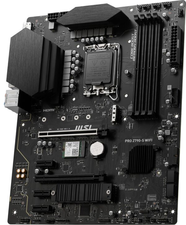 MSI PRO Z790-S WiFi ProSeries Motherboard (Supports 12th/13th Gen Intel Processors, LGA 1700, DDR5, PCIe 5.0, M.2, 2.5Gbps LAN, USB 3.2 Gen2, Wi-Fi 6E, ATX) (Renewed) - Image 3
