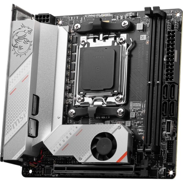 MSI MPG B650I Edge WiFi Computer Gaming Motherboard (AM5, Mini-ITX, DDR5, PCIe 4.0, M.2, SATA 6Gb/s, USB 3.2 Gen 2, HDMI, Wi-Fi 6E, AMD Ryzen 7000 Series) AMD PC Motherboards (Renewed) - Image 4