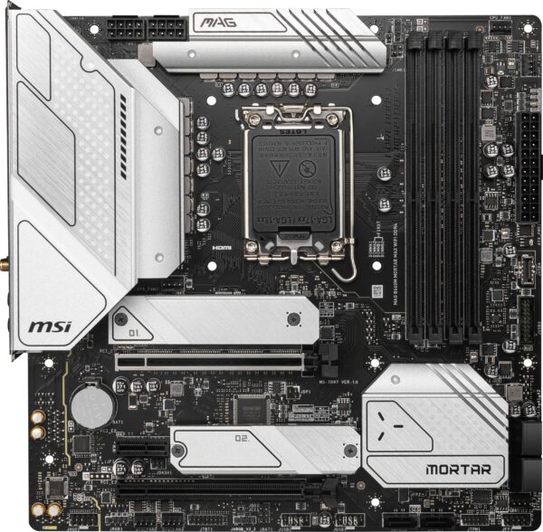 MSI MAG B660M Mortar MAX WiFi DDR4 Gaming Motherboard (mATX, 12th/13th Gen Intel Core, LGA 1700 Socket, DDR4, PCIe 4, 2.5G LAN, M.2 Slots, Wi-Fi 6E) (Renewed) - Image 2