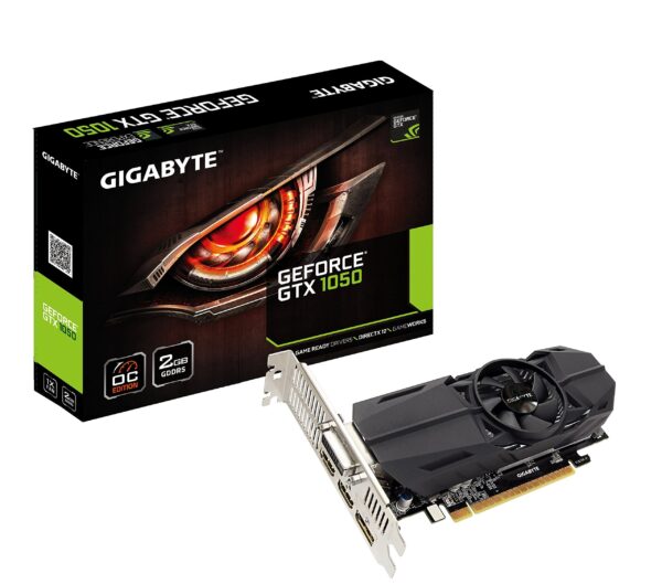 Gigabyte Geforce GTX 1050 OC Low Profile 2GB GDDR5 128 Bit PCI-E Graphic Card (GV-N1050OC-2GL) (Renewed)