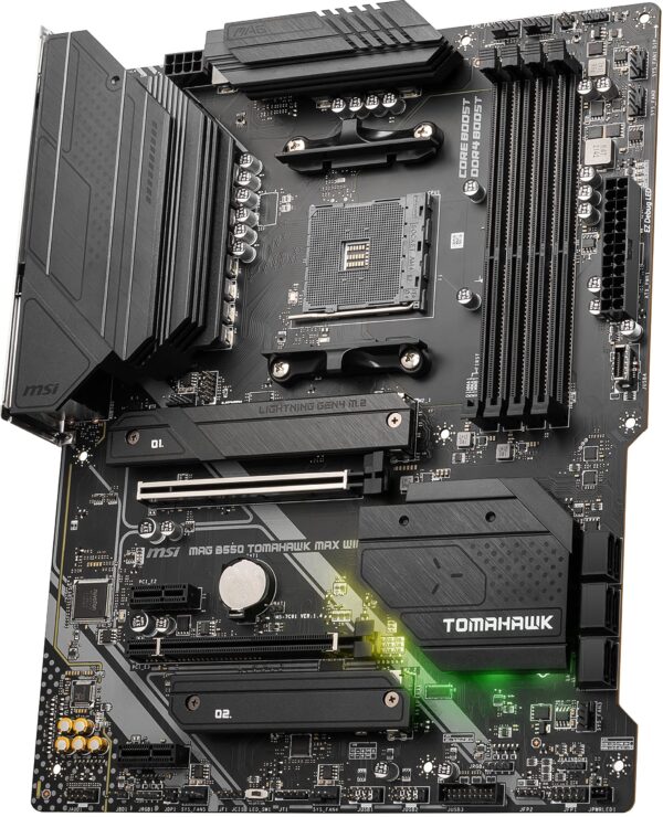 MSI MAG B550 Tomahawk MAX WiFi AMD Gaming Motherboards (AMD AM4, DDR4, PCIe 4.0, SATA 6Gb/s, M.2, USB 3.2 Gen 2, HDMI/DP, ATX, Wi-Fi 6E, AMD Ryzen 5000 Series Processors) (Renewed) - Image 3