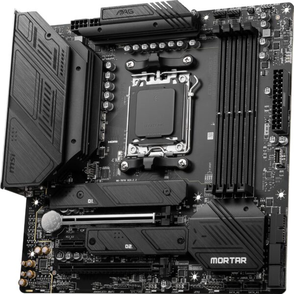 MSI MAG B650M Mortar WiFi Gaming Motherboard (AMD AM5, mATX, DDR5, PCIe 4.0, M.2, SATA 6Gb/s, USB 3.2 Gen 2, HDMI/DP, Wi-Fi 6E, AMD Ryzen 7000 Series Desktop Processors) (Renewed) - Image 3