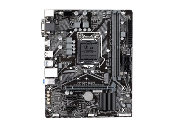 Gigabyte H410M S2H (LGA1200/ Intel/ H410/ Micro ATX/Ultra Durable/M.2/SATA 6Gb/s/8118 Gaming LAN/ DDR4/ HDMI 1.4/ DVI-D/Motherboard) (Renewed) - Image 2