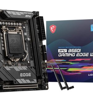 MSI MPG B560I Gaming Edge WiFi Gaming Motherboard (m-ITX, 11th/10th Gen Intel Core, LGA 1200 Socket, DDR4, CFX, M.2 Slots, USB 3.2 Gen 2, 2.5G LAN, DP/HDMI, Wi-Fi 6E) (Renewed)