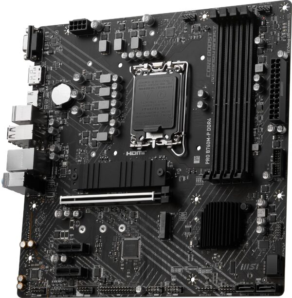 MSI PRO B760M-P DDR4 ProSeries Motherboard (Supports 12th/13th/14th Gen Intel Processors, LGA 1700, DDR4, PCIe 4.0, M.2, USB 3.2 Gen2, HDMI/DP, mATX) (Renewed) - Image 3