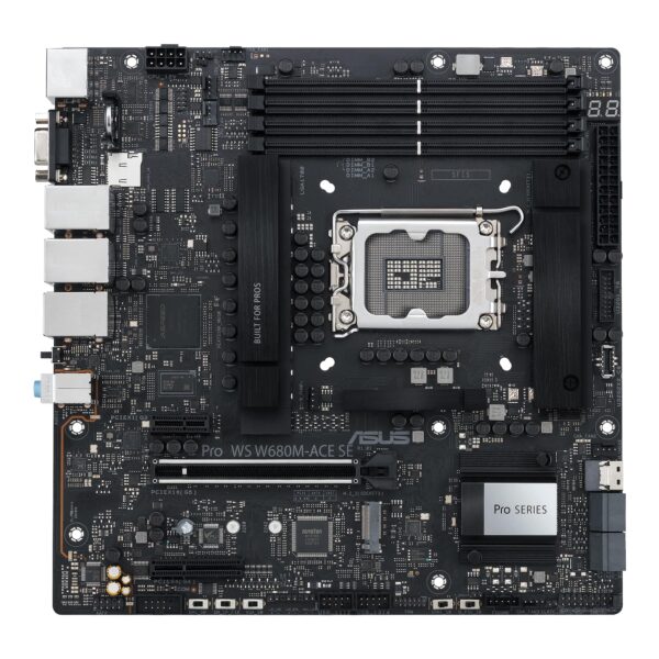 ASUS Pro WS W680M-ACE SE Intel LGA 1700 mATX BMC AST2600 Workstation Motherboard,,ECC Memory,2xIntel 2.5 Gb LAN,2xPCIe 4.0 M.2,USB 3.2 Gen 2x2 Front Panel,SlimSAS,Thunderbolt 4, ACCE (Renewed)