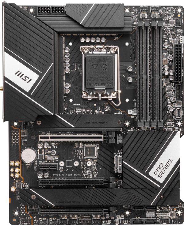 MSI PRO Z790-A WiFi DDR4 ProSeries Motherboard (Supports 12th/13th Gen Intel Processors, LGA 1700, DDR4, PCIe 5.0, M.2, 2.5Gbps LAN, USB 3.2 Gen2, Wi-Fi 6E, ATX) (Renewed) - Image 2