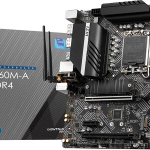 MSI PRO B660M-A WiFi DDR4 Motherboard (mATX, 12th Gen Intel Core, LGA 1700 Socket, DDR4, PCIe 4, 2.5G LAN, M.2 Slots, Wi-Fi 6) (Renewed)