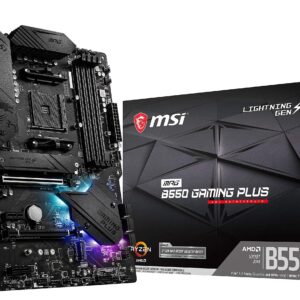 MSI MPG B550 Gaming Plus Computer Gaming Motherboard (AMD AM4, Ryzen 5000 & 3000 Series, DDR4, PCIe 4.0, SATA 6Gb/s, M.2, USB 3.2 Gen 2, HDMI/DP, ATX) AMD PC Motherboards (Renewed)