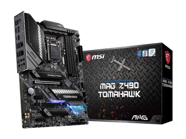 MSI MAG Z490 Tomahawk Computer Motherboard (ATX, LGA 1200 Socket, DDR4, Dual M.2 Slots, USB 3.2 Gen 2, Type-C, 2.5G LAN, DP/HDMI, Mystic Light RGB) Intel Gaming PC Motherboards (Renewed)