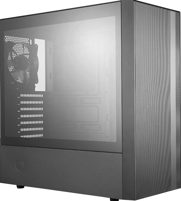 Cooler Master MasterBox NR600 - ATX Mid-Tower PC Case with Tempered Glass Side Panel, Multiple Airflow Configurations, 2 x 120mm Pre-Installed Fans, Cable Management - Without ODD
