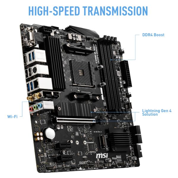 MSI AMD B550M PRO-VDH WiFi Socket AM4 Micro ATX DDR4-SDRAM Motherboard (Renewed) - Image 5