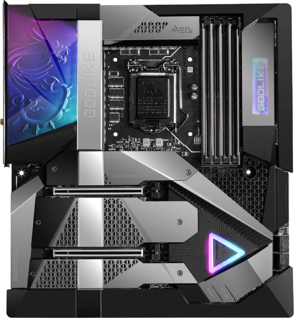 MSI MEG Z590 GODLIKE Gaming Motherboard (E-ATX, 11th/10th Gen Intel Core, LGA 1200 Socket, DDR4, PCIe 4, SLI/CFX, M.2 Slots, Thunderbolt, Wi-Fi 6E, Mystic Light RGB) (Renewed) - Image 8