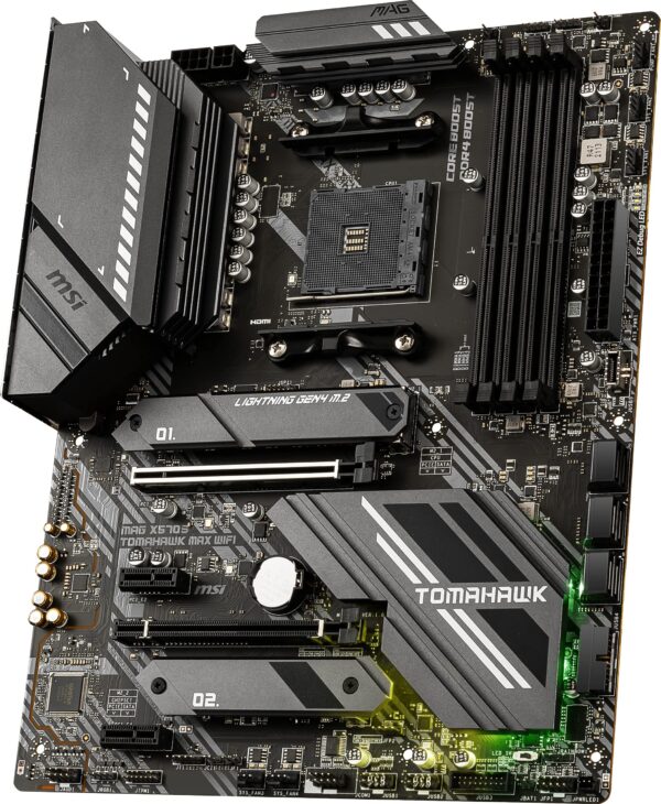 MSI MAG X570 Tomahawk WiFi Motherboard (AMD AM4, DDR4, PCIe 4.0, SATA 6Gb/s, M.2, USB 3.2 Gen 2, AC Wi-Fi 6, HDMI, ATX) (Renewed) - Image 4