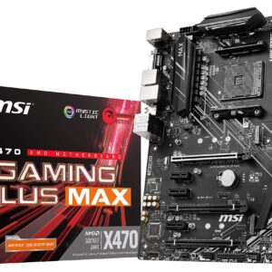 MSI Performance Gaming AMD X470 Ryzen 2ND and 3rd Gen AM4 DDR4 DVI HDMI Onboard Graphics CFX ATX Motherboard (X470 GAMING PLUS Max) (Renewed)