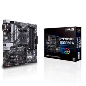 ASUS Prime B550M-A/CSM AMD AM4 (3rd Gen Ryzen microATX Commercial Motherboard (PCIe 4.0, ECC Memory, 1Gb LAN, HDMI 2.1/D-Sub, 4K@60HZ, TPM, ASUS Control Center Express) (Renewed)