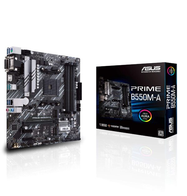 ASUS Prime B550M-A/CSM AMD AM4 (3rd Gen Ryzen microATX Commercial Motherboard (PCIe 4.0, ECC Memory, 1Gb LAN, HDMI 2.1/D-Sub, 4K@60HZ, TPM, ASUS Control Center Express) (Renewed)