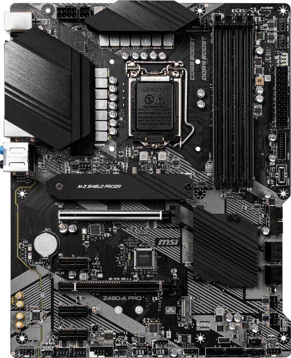 MSI Z490-A PRO ProSeries ATX Motherboard (10th Gen Intel Core, LGA 1200 Socket, DDR4, Dual M.2 Slots, USB 3.2 Gen 2, 2.5G LAN, DP/HDMI) (Renewed) - Image 9