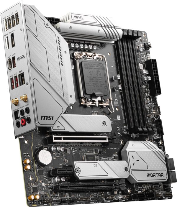 MSI MAG B660M Mortar MAX WiFi DDR4 Gaming Motherboard (mATX, 12th/13th Gen Intel Core, LGA 1700 Socket, DDR4, PCIe 4, 2.5G LAN, M.2 Slots, Wi-Fi 6E) (Renewed) - Image 4