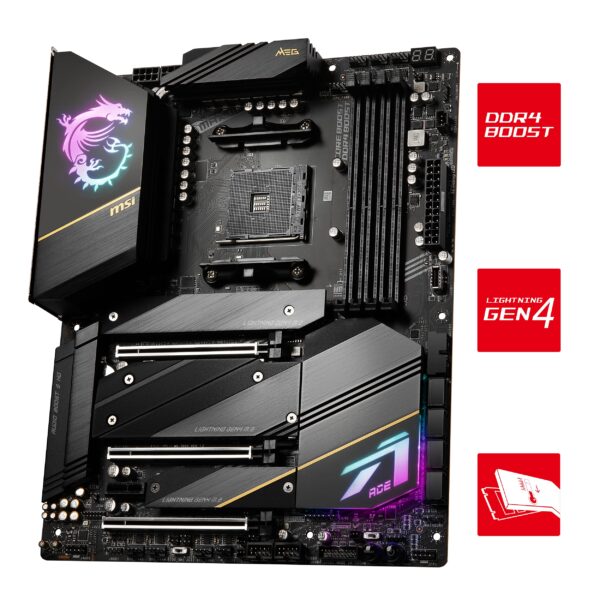 MSI MEG X570S ACE MAX Gaming Motherboard (ATX, AMD, Socket AM4. DDR4, PCIe 4, CFX, M.2 Slots, Wi-Fi 6E) (Renewed) - Image 3