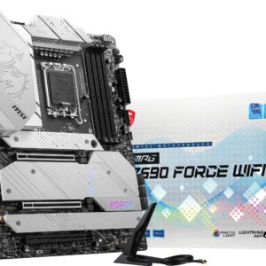 MSI MPG Z690 Force WiFi LGA 1700 ATX Gaming Motherboard (12th Gen Intel Core, LGA 1700 Socket, DDR5, PCIe 4, CFX, M.2 Slots, Wi-Fi 6E, AMD CrossFireX Support) (Renewed)