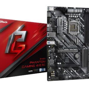 ASRock Z490 Phantom Gaming 4/2.5G Supports 10 th Gen Intel ® Core™ processors (Socket 1200) motherboard (Renewed)