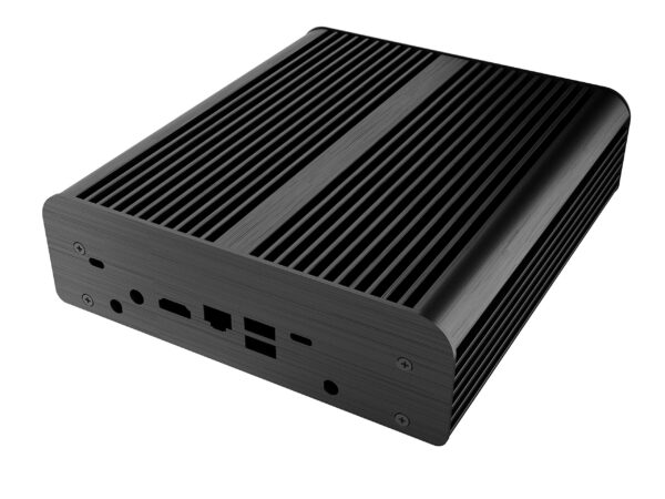 Akasa Solid Aluminum Fanless Case for 7th Generation i3 and i5 Intel Baby Canyon NUC Boards - Black - Image 2