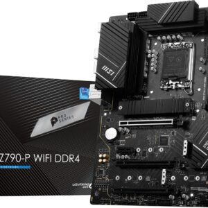 MSI PRO Z790-P WiFi DDR4 ProSeries Computer Gaming Motherboard (Supports 12th/13th Gen Intel Processors, LGA 1700, DDR4, PCIe 5.0, M.2, USB 3.2 Gen2, Wi-Fi 6E, ATX) Intel PC Motherboards (Renewed)
