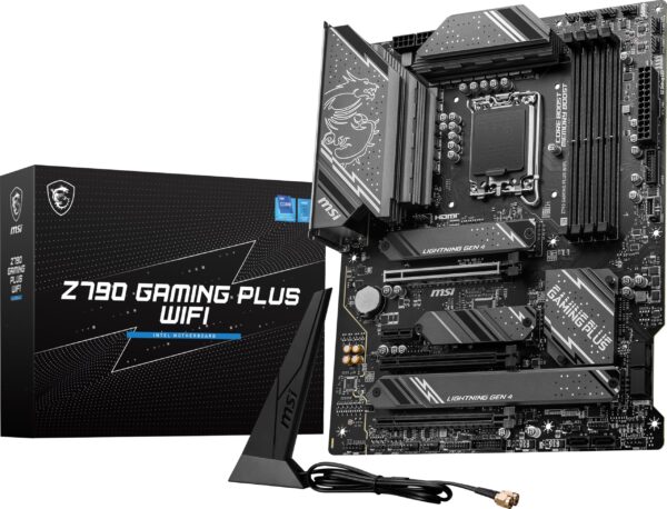 MSI Z790 GAMING PLUS WIFI-AMZ Gaming Motherboard (Support 14th/13th/12th Gen Intel Processors, LGA 1700, DDR5, PCIe 5.0, M.2 Slots, 2.5Gbps LAN, USB 3.2 Gen2, Wi-Fi 6E, Bluetooth 5.3, ATX) (Renewed)
