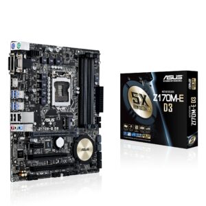 Asustek Computer Z170m-e D3 S1151 Z170 Matx Snd+gln+u3+m2 sata, Black (Renewed)