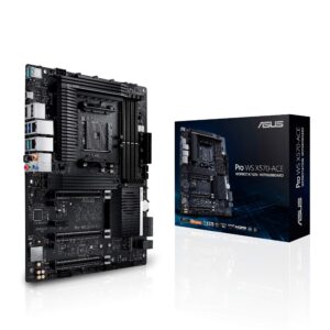 ASUS AMD AM4 Pro WS X570-Ace ATX Workstation Motherboard with 3 PCIe 4.0 X16, Dual Realtek and Intel Gigabit LAN, DDR4 ECC Memory Support, Dual M.2, U.2, and Control Center (Renewed)