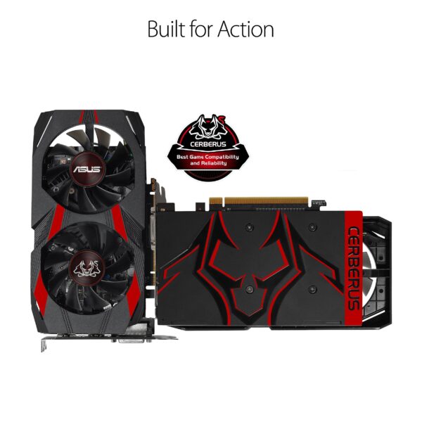 ASUS Geforce GTX 1050 OC Edition 2GB GDDR5 DVI-D HDMI DP 1.4 Gaming Graphics Card Graphic Cards CERBERUS-GTX1050-O2G (Renewed) - Image 3