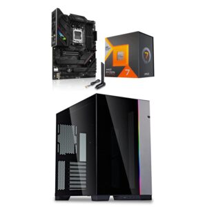 AMD Ryzen 7 7800X3D 8-Core16-Thread Desktop Processor + ASUS ROG Strix B650E-F Gaming WiFi AM5 (LGA1718) Motherboard + LIAN LI O11 Dynamic EVO Desktop Computer Case Grey