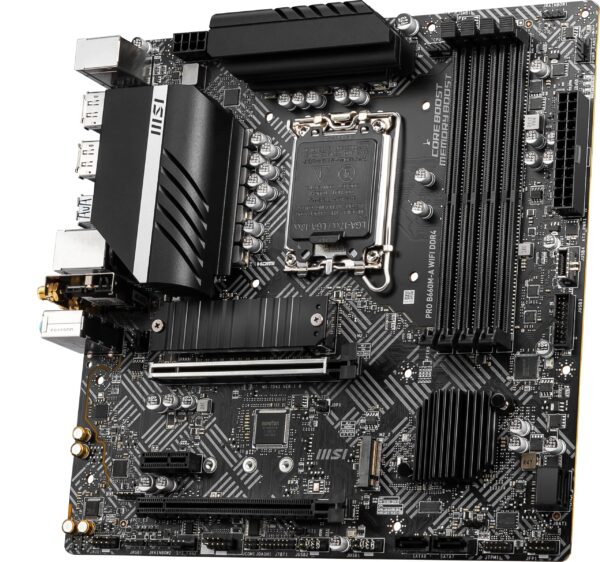 MSI PRO B660M-A WiFi DDR4 Motherboard (mATX, 12th Gen Intel Core, LGA 1700 Socket, DDR4, PCIe 4, 2.5G LAN, M.2 Slots, Wi-Fi 6) (Renewed) - Image 3