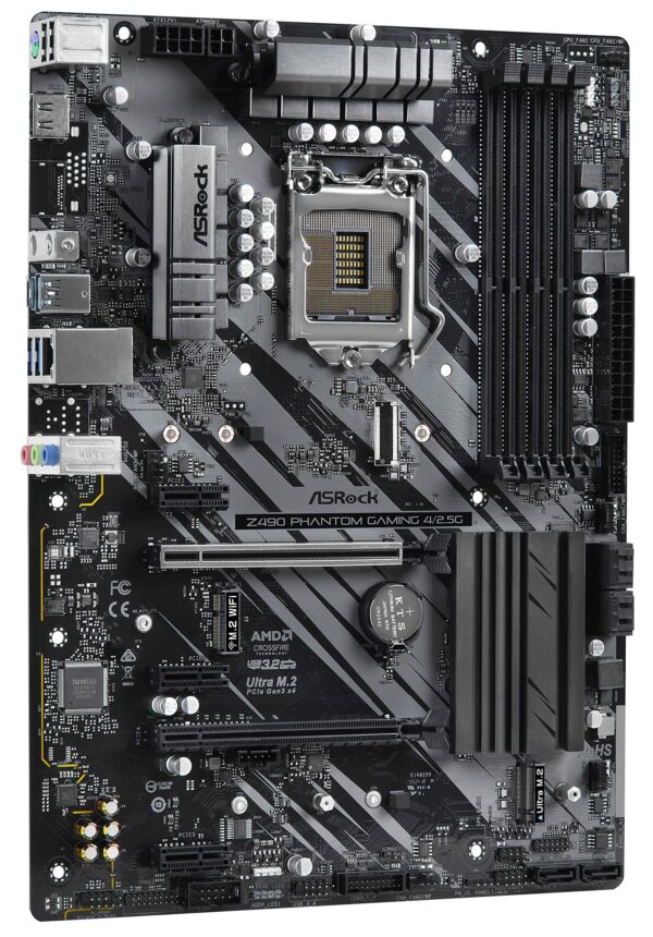 ASRock Z490 Phantom Gaming 4/2.5G Supports 10 th Gen Intel ® Core™ processors (Socket 1200) motherboard (Renewed) - Image 5