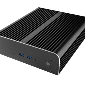 Akasa Solid Aluminum Fanless Case for 7th Generation i3 and i5 Intel Baby Canyon NUC Boards - Black