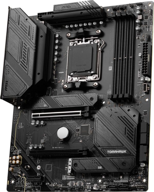MSI MAG B650 Tomahawk WiFi Computer Gaming Motherboard (AM5, ATX, DDR5, PCIe 4.0, M.2, SATA 6Gb/s, USB 3.2 Gen 2, HDMI/DP, Wi-Fi 6E, AMD Ryzen 7000 Series Processors) AMD PC Motherboards (Renewed) - Image 3