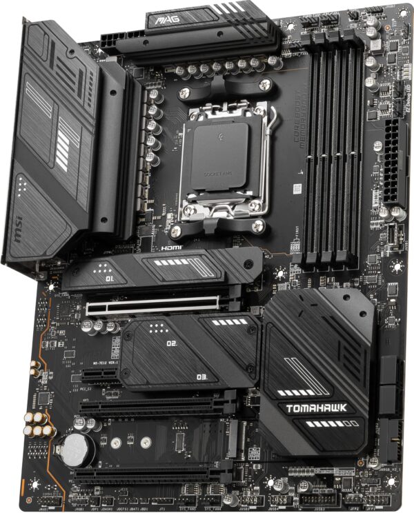 MSI MAG X670E Tomahawk WiFi Gaming Motherboard (AMD AM5, DDR5, PCIe 5.0, SATA 6Gb/s, M.2, USB 3.2 Gen 2, Wi-Fi 6E, 2.5Gbps LAN, HDMI/DP, ATX) (Renewed) - Image 3
