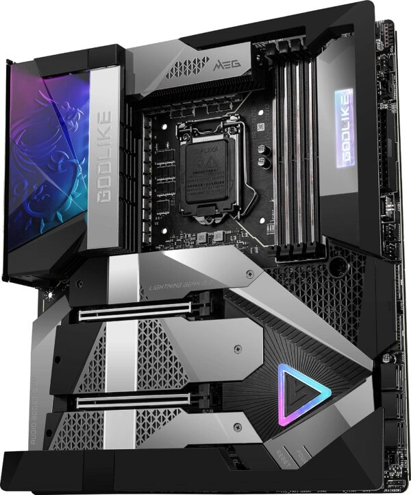 MSI MEG Z590 GODLIKE Gaming Motherboard (E-ATX, 11th/10th Gen Intel Core, LGA 1200 Socket, DDR4, PCIe 4, SLI/CFX, M.2 Slots, Thunderbolt, Wi-Fi 6E, Mystic Light RGB) (Renewed) - Image 9