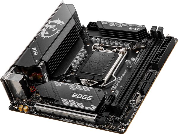 MSI MPG B560I Gaming Edge WiFi Gaming Motherboard (m-ITX, 11th/10th Gen Intel Core, LGA 1200 Socket, DDR4, CFX, M.2 Slots, USB 3.2 Gen 2, 2.5G LAN, DP/HDMI, Wi-Fi 6E) (Renewed) - Image 3